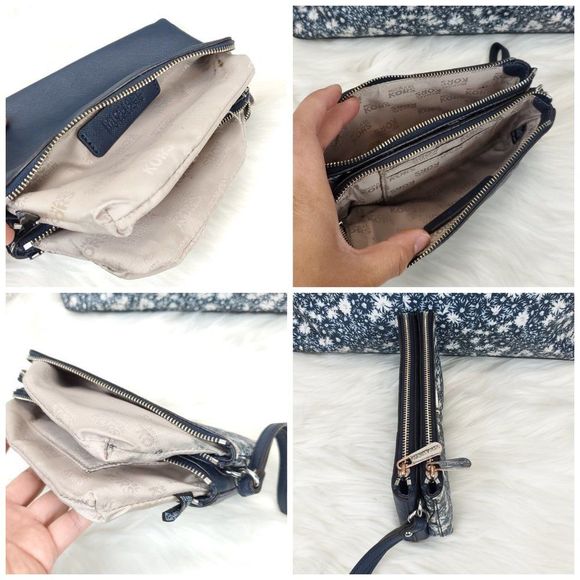 Michael Kors Jet Set Travel Large Carry All Navy Tote with Matching Wallet - Picture 9 of 16